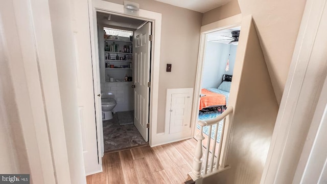648 E 3rd St, Bloomsburg, PA 17815 - corridor featuring light wood finished floors