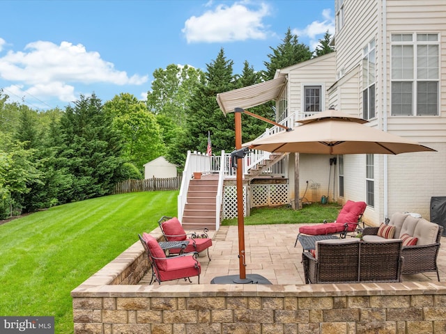 1517 Brookdale Ct, Winchester, VA 22601 - view of patio / terrace with stairs and an outdoor hangout area