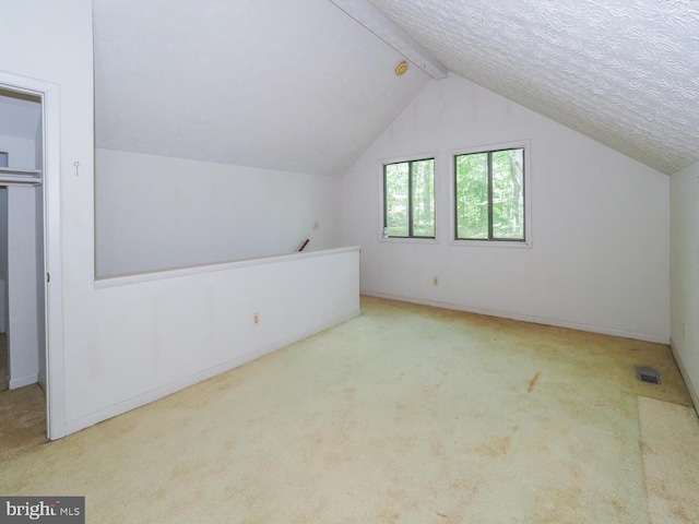 524 Ridge Rd, Annapolis, MD 21401 - bonus room featuring carpet, lofted ceiling, baseboards, and a textured ceiling
