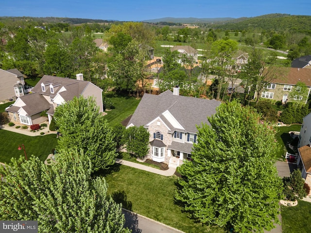 aerial view of residential area