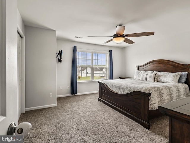 166 Spring Dale Ln, Felton, DE 19943 - bedroom with carpet, baseboards, and ceiling fan