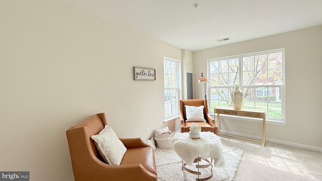 12515 Rustic Rock Ln, Beltsville, MD 20705 - sitting room featuring baseboards and carpet floors