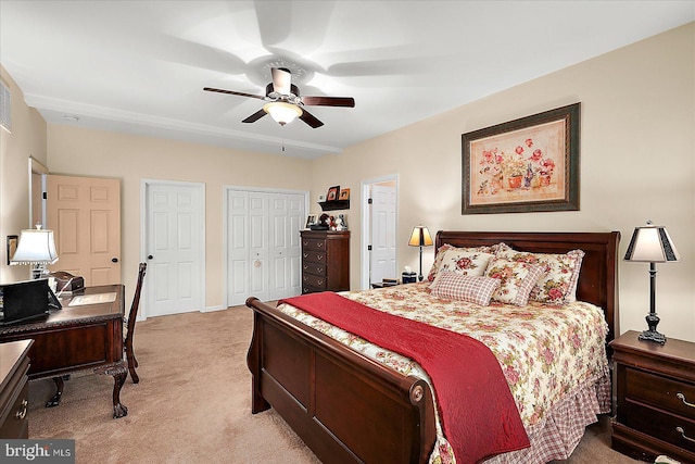 119 Mumfords Landing Rd, Ocean Pines, MD 21811 - bedroom featuring carpet flooring, a desk, ceiling fan, and baseboards