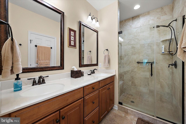 119 Mumfords Landing Rd, Ocean Pines, MD 21811 - full bathroom with a shower stall and double vanity