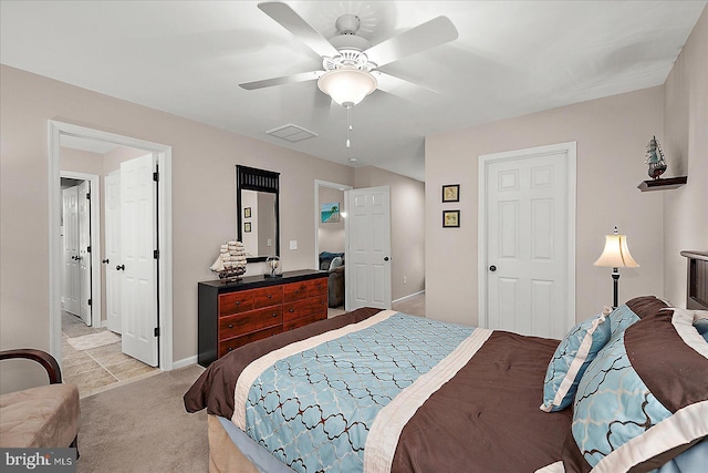 119 Mumfords Landing Rd, Ocean Pines, MD 21811 - bedroom featuring carpet floors, baseboards, and ceiling fan