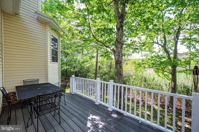119 Mumfords Landing Rd, Ocean Pines, MD 21811 - wooden terrace featuring outdoor dining area
