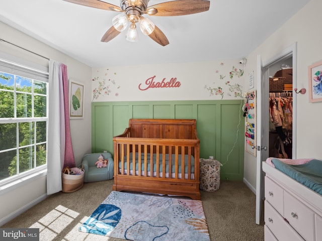 1422 Silver Oak Ln, Arnold, MD 21012 - bedroom featuring multiple windows, carpet, and ceiling fan