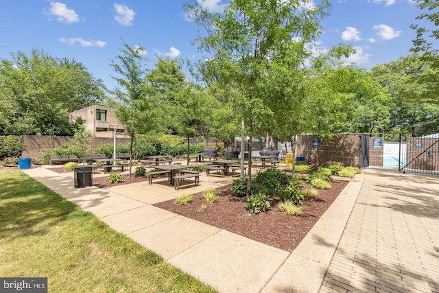 surrounding community featuring fence