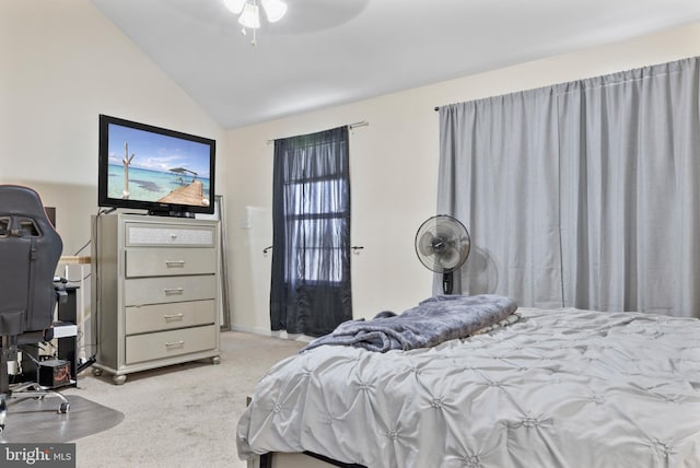 39 Baltic Ct, Inwood, WV 25428 - carpeted bedroom featuring lofted ceiling, an office area, and ceiling fan