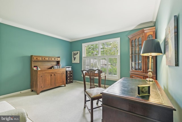 36 Wingstone Ln, Devon, PA 19333 - office space featuring crown molding, baseboards, and light carpet