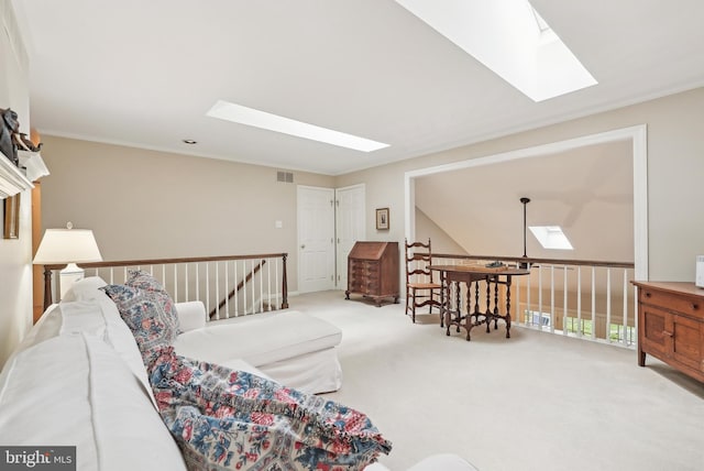 36 Wingstone Ln, Devon, PA 19333 - carpeted living room with a skylight