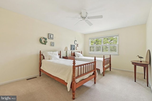 36 Wingstone Ln, Devon, PA 19333 - bedroom with light carpet, baseboards, and ceiling fan