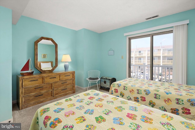 614 Osprey Rd Unit D, Ocean City, MD 21842 - bedroom featuring carpet flooring, access to exterior, and baseboards