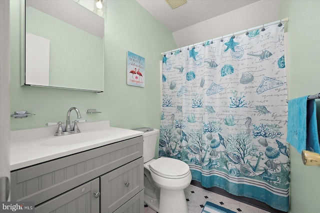614 Osprey Rd Unit D, Ocean City, MD 21842 - full bath featuring toilet, vanity, and a shower with shower curtain