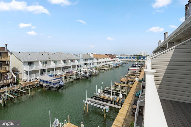 614 Osprey Rd Unit D, Ocean City, MD 21842 - water view featuring boat lift and a boat dock