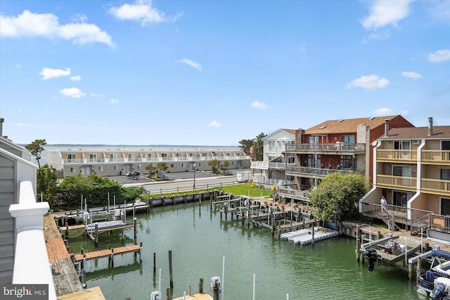 614 Osprey Rd Unit D, Ocean City, MD 21842 - water view featuring a boat dock and boat lift