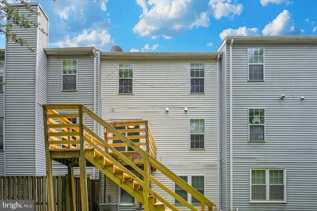 10625 Shasta Ct Unit T, Damascus, MD 20872 - rear view of property featuring stairs, a deck, and cooling unit