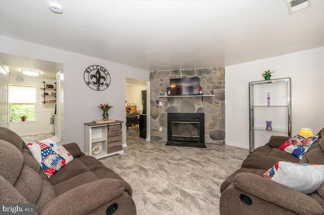 10625 Shasta Ct Unit T, Damascus, MD 20872 - living area with a fireplace and baseboards