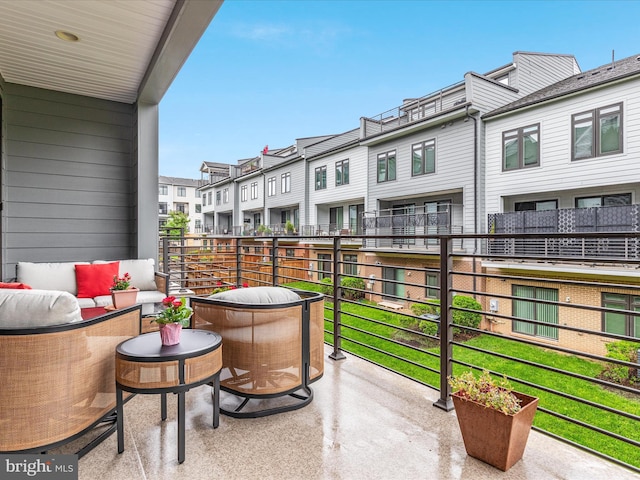 balcony with a residential view
