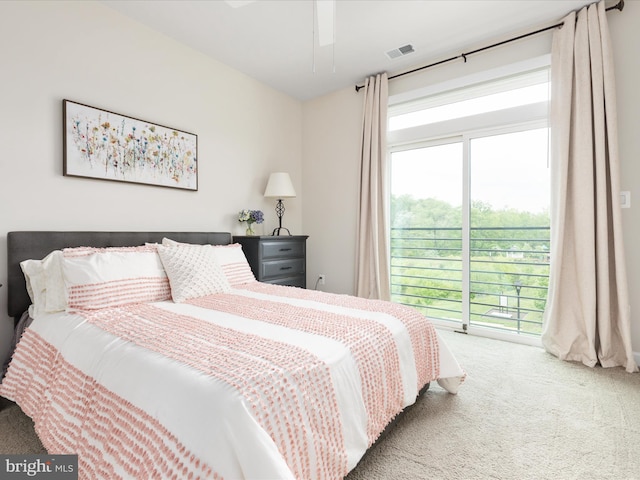 view of carpeted bedroom