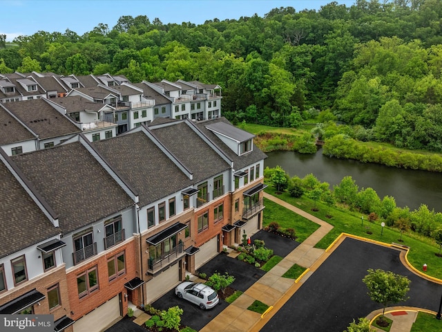 drone / aerial view of a nearby body of water