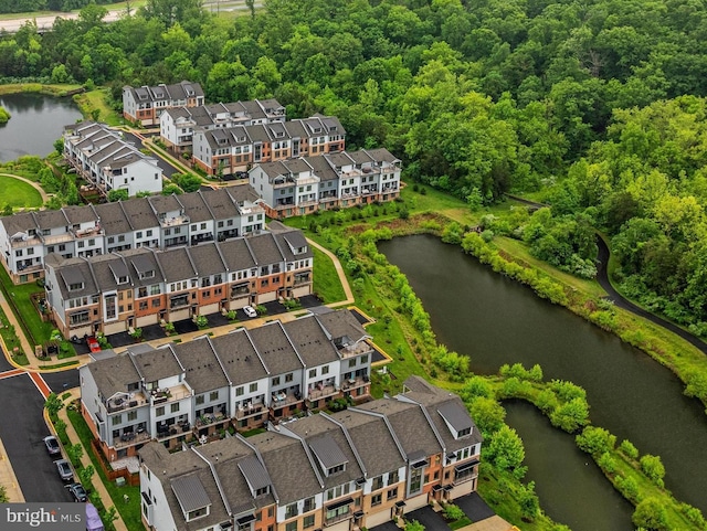 aerial view of a large body of water