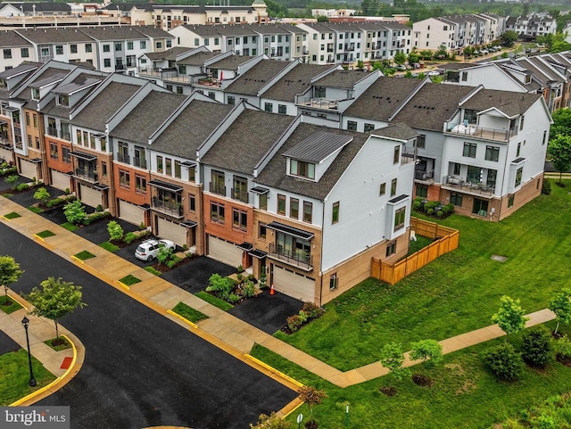 aerial perspective of suburban area