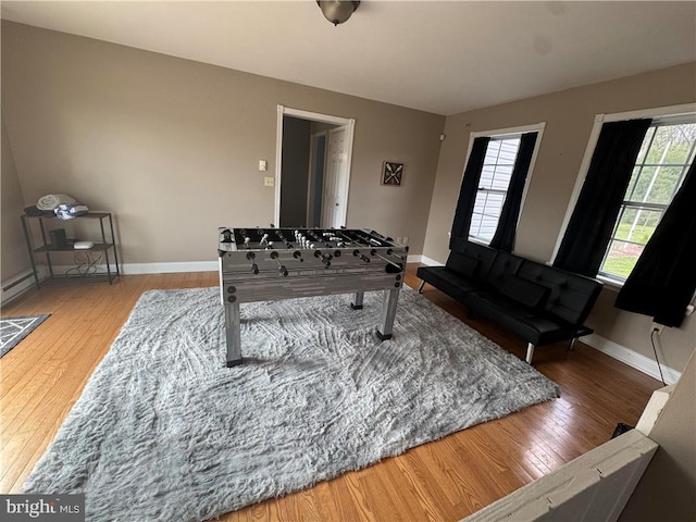 18 Cub Ln, Jim Thorpe, PA 18229 - rec room with wood-type flooring and baseboards