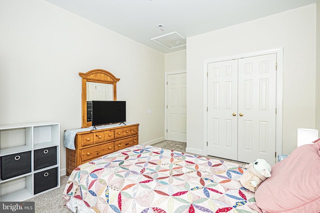 9 Webster Hill Ct, Clarksburg, MD 20871 - carpeted bedroom featuring attic access and a closet