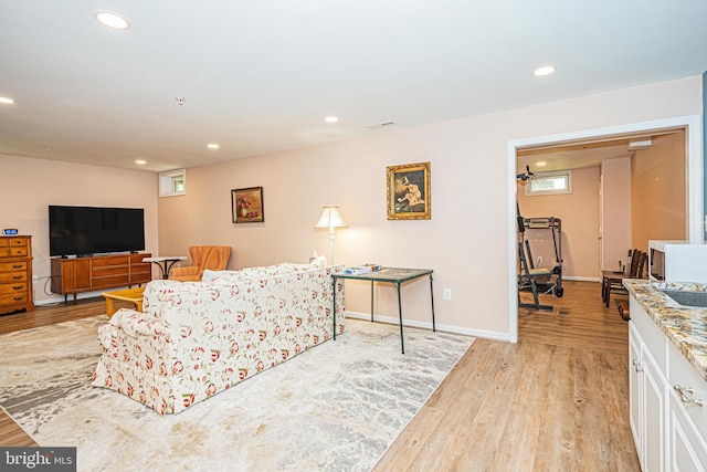 9 Webster Hill Ct, Clarksburg, MD 20871 - living room featuring recessed lighting and light wood finished floors