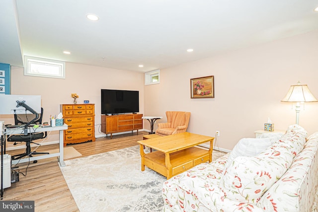 9 Webster Hill Ct, Clarksburg, MD 20871 - living area with healthy amount of natural light, recessed lighting, wood finished floors, and an office area
