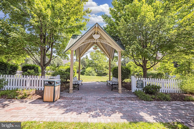 9 Webster Hill Ct, Clarksburg, MD 20871 - view of patio with a gazebo and view of scattered trees