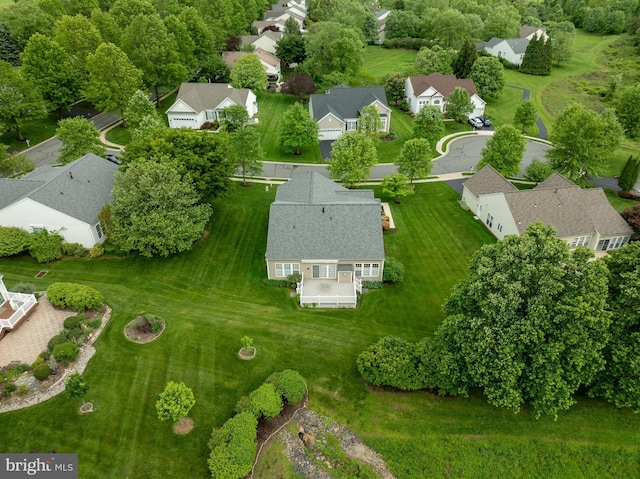aerial view of residential area