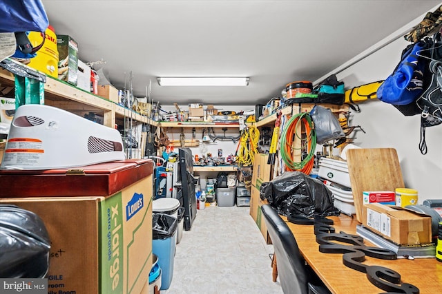view of storage room