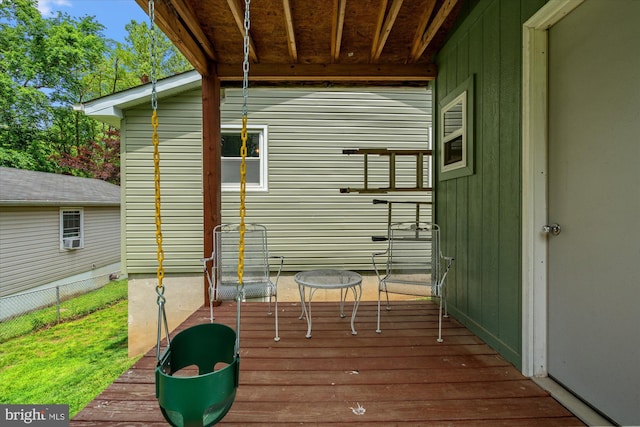 deck with fence