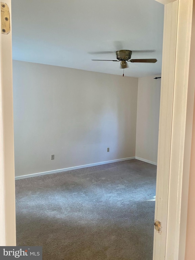 411 Lynetree Dr Unit 12-C, West Chester, PA 19380 - carpeted spare room featuring ceiling fan and baseboards