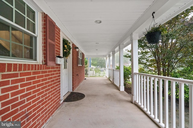 view of patio / terrace with a porch