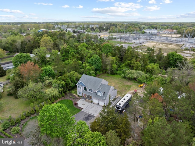 aerial view of property and surrounding area