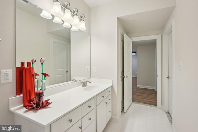 711 Bleak Hill Pl, Upper Marlboro, MD 20774 - bathroom with vanity, baseboards, and tile patterned flooring
