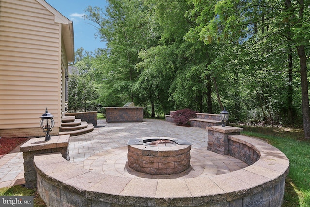 711 Bleak Hill Pl, Upper Marlboro, MD 20774 - view of patio with a fire pit