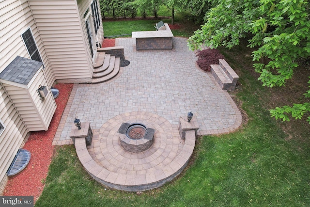 711 Bleak Hill Pl, Upper Marlboro, MD 20774 - view of patio / terrace featuring a fire pit