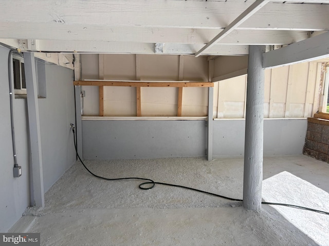 view of basement