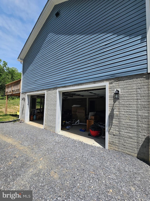 3612 Panhandle Rd, Front Royal, VA 22630 - view of property exterior featuring a garage and a deck