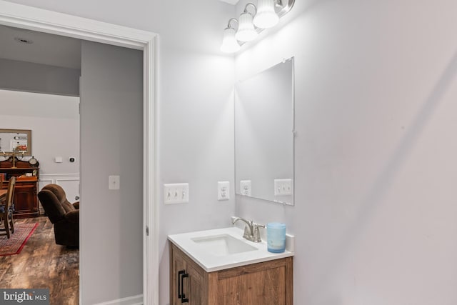 3612 Panhandle Rd, Front Royal, VA 22630 - bathroom with vanity and wood finished floors