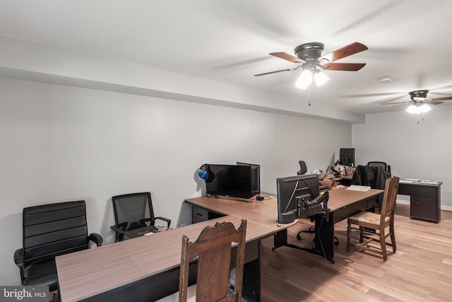3612 Panhandle Rd, Front Royal, VA 22630 - office space with a ceiling fan and light wood finished floors