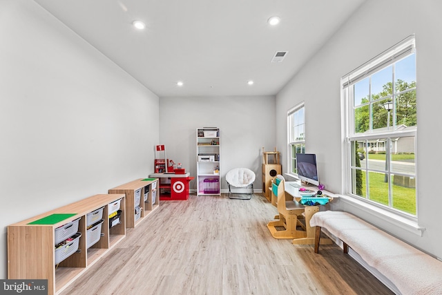 9508 Mourning Dove Way, Delmar, MD 21875 - playroom with plenty of natural light, recessed lighting, wood finished floors, and baseboards