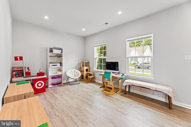 9508 Mourning Dove Way, Delmar, MD 21875 - playroom featuring wood finished floors, recessed lighting, and baseboards