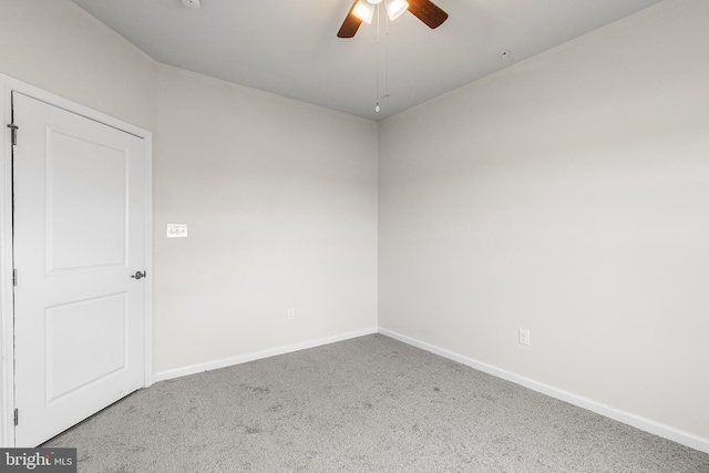 9508 Mourning Dove Way, Delmar, MD 21875 - empty room featuring a ceiling fan, carpet floors, and baseboards