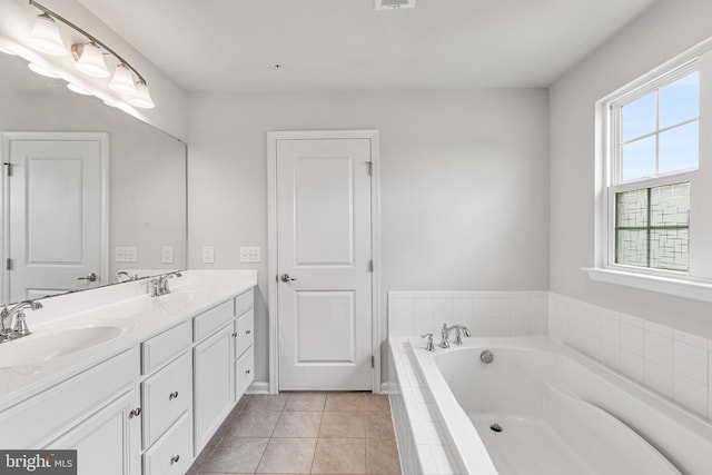 9508 Mourning Dove Way, Delmar, MD 21875 - full bath with tile patterned flooring, a garden tub, and double vanity