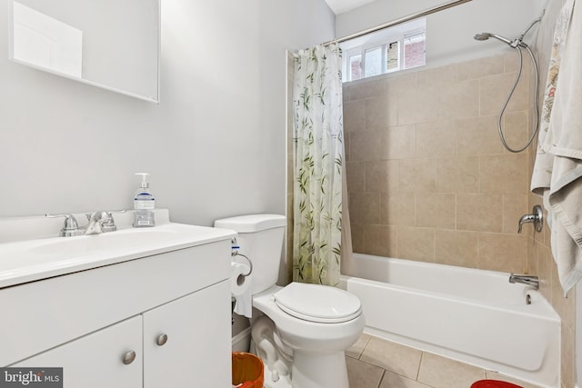 1609 N Hilton St, Baltimore, MD 21216 - bathroom with shower / bath combo, vanity, and tile patterned floors